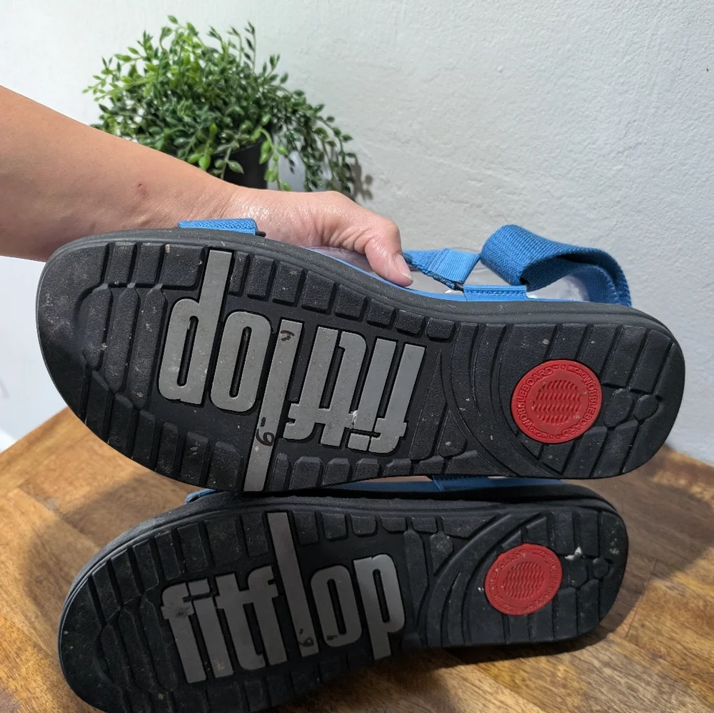 Fitflop Mens Sling M Sandal Shoes Blue And Black Size 13‎
